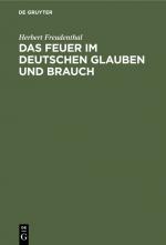 Cover-Bild Das Feuer im deutschen Glauben und Brauch