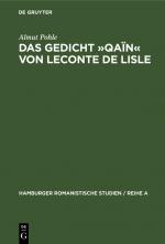 Cover-Bild Das Gedicht »Qaïn« von Leconte de Lisle