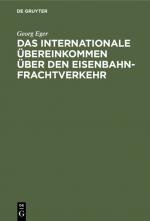 Cover-Bild Das Internationale Übereinkommen über den Eisenbahnfrachtverkehr