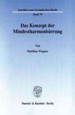 Cover-Bild Das Konzept der Mindestharmonisierung.