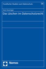Cover-Bild Das Löschen im Datenschutzrecht