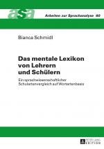 Cover-Bild Das mentale Lexikon von Lehrern und Schülern
