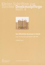 Cover-Bild Das öffentliche Bauwesen in Zürich, 1798-1958. Set