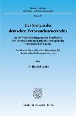Cover-Bild Das System des deutschen Verbrauchsteuerrechts