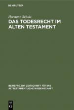 Cover-Bild Das Todesrecht im Alten Testament