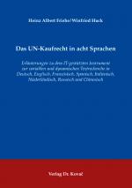 Cover-Bild Das UN-Kaufrecht in acht Sprachen