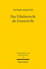 Cover-Bild Das Urheberrecht als Zensurrecht
