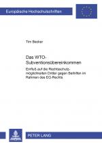 Cover-Bild Das WTO-Subventionsübereinkommen