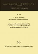 Cover-Bild Dauerschwingfestigkeit bei 20 und 500°C von Stählen mit niedrigem Kohlenstoffgehalt und verschiedenen Titan-Zusätzen