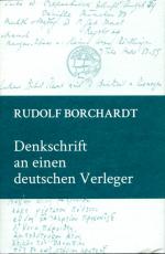 Cover-Bild Denkschrift an einen deutschen Verleger