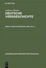 Cover-Bild Der altdeutsche Vers, Teil 3