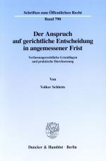 Cover-Bild Der Anspruch auf gerichtliche Entscheidung in angemessener Frist.