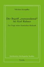 Cover-Bild Der Begriff "transzendental" bei Karl Rahner
