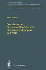 Cover-Bild Der deutsche Chemiewaffen-Verzicht Rechtsentwicklungen seit 1945