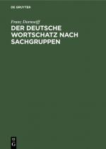 Cover-Bild Der deutsche Wortschatz nach Sachgruppen