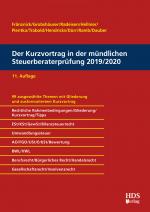 Cover-Bild Der Kurzvortrag in der mündlichen Steuerberaterprüfung 2019/2020
