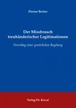 Cover-Bild Der Missbrauch treuhänderischer Legitimationen