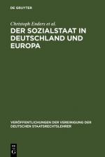 Cover-Bild Der Sozialstaat in Deutschland und Europa