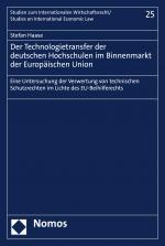 Cover-Bild Der Technologietransfer der deutschen Hochschulen im Binnenmarkt der Europäischen Union