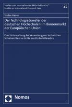 Cover-Bild Der Technologietransfer der deutschen Hochschulen im Binnenmarkt der Europäischen Union