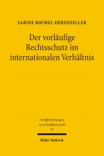 Cover-Bild Der vorläufige Rechtsschutz im internationalen Verhältnis