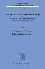 Cover-Bild Der Zweck im Gentechnikrecht.