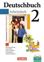 Cover-Bild Deutschbuch Gymnasium - Baden-Württemberg - Bisherige Ausgabe / Band 2: 6. Schuljahr - Arbeitsheft mit Lösungen und Übungs-CD-ROM