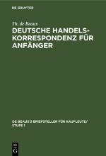 Cover-Bild Deutsche Handelskorrespondenz für Anfänger