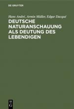 Cover-Bild Deutsche Naturanschauung als Deutung des Lebendigen
