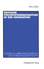 Cover-Bild Deutsche Politikwissenschaftler in der Emigration