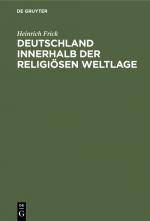 Cover-Bild Deutschland innerhalb der religiösen Weltlage