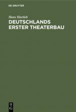 Cover-Bild Deutschlands erster Theaterbau