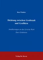 Cover-Bild Dichtung zwischen Grossstadt und Grosshirn