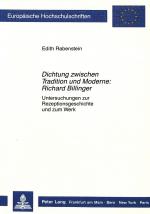 Cover-Bild Dichtung zwischen Tradition und Moderne: Richard Billinger