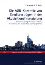 Cover-Bild Die AGB-Kontrolle von Kreditverträgen in der Akquisitionsfinanzierung