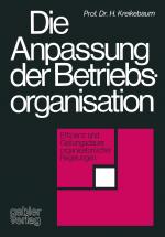 Cover-Bild Die Anpassung der Betriebsorganisation