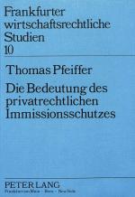 Cover-Bild Die Bedeutung des privatrechtlichen Immissionsschutzes