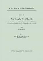 Cover-Bild Die Charakteristik / Philologische Bearbeitung der Bezeugungen