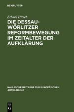 Cover-Bild Die Dessau-Wörlitzer Reformbewegung im Zeitalter der Aufklärung