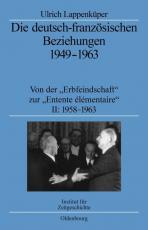 Cover-Bild Die deutsch-französischen Beziehungen 1949-1963