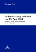 Cover-Bild Die Durchsetzungs-Richtlinie vom 29. April 2004