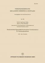 Cover-Bild Die dynamischen Eigenschaften hydraulischer Vorschubmotoren für Werkzeugmaschinen