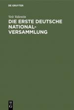 Cover-Bild Die erste deutsche Nationalversammlung