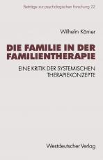 Cover-Bild Die Familie in der Familientherapie