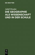 Cover-Bild Die Geographie als Wissenschaft und in der Schule