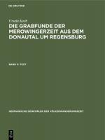 Cover-Bild Die Grabfunde der Merowingerzeit aus dem Donautal um Regensburg
