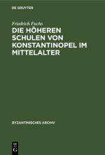 Cover-Bild Die höheren Schulen von Konstantinopel im Mittelalter