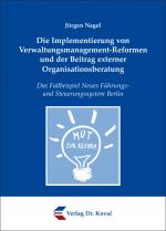 Cover-Bild Die Implementierung von Verwaltungsmanagement-Reformen und der Beitrag externer Organisationsberatung