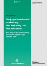 Cover-Bild Die junge Anwaltschaft: Ausbildung, Berufseinstieg und Berufskarrieren
