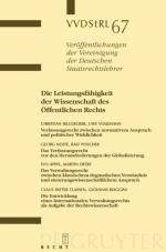 Cover-Bild Die Leistungsfähigkeit der Wissenschaft des Öffentlichen Rechts